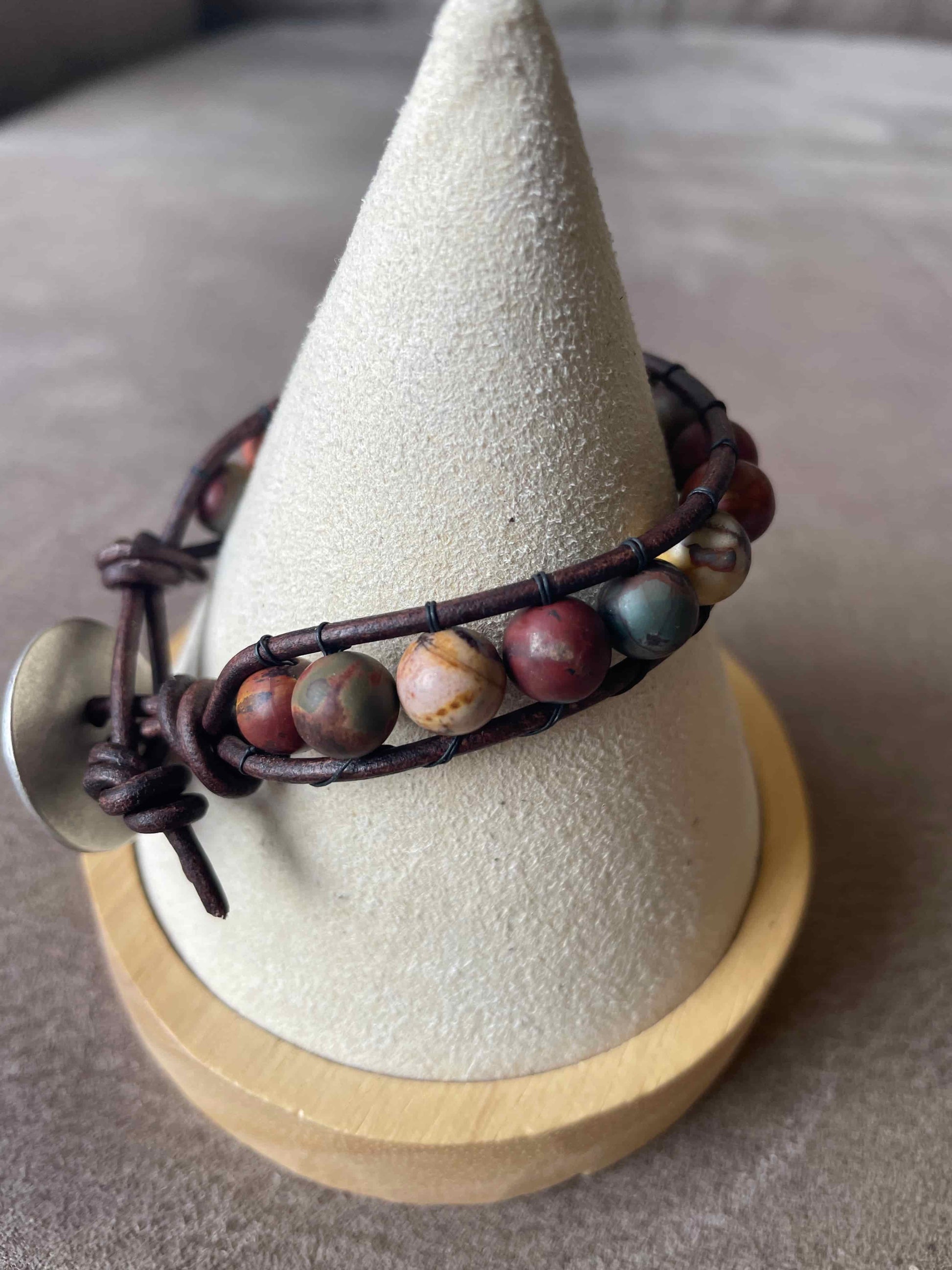 Handgemaakte multi-color armband Picasso Jasper 