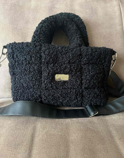 Tas Noir Teddy (Handmade Cozy Luxe Bag)